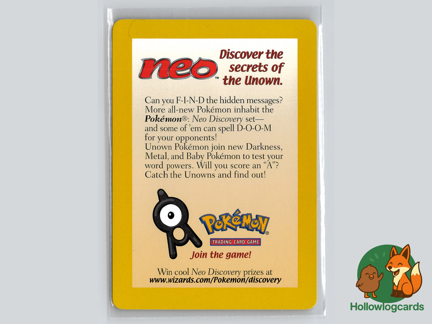 Pokémon League Promo Card – Pichu Unown Movie