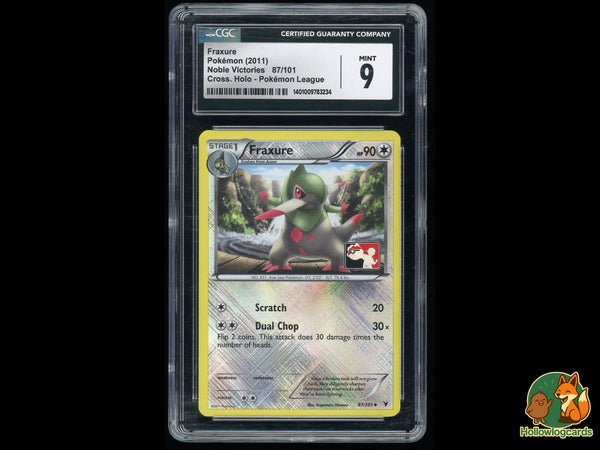 Graded Fraxure (87/101) Cross Holo League Promo - Noble Victories - CGC 9