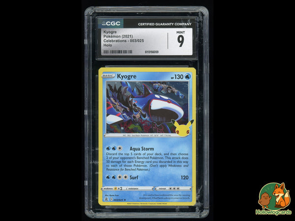 Graded Kyogre (003/025) Celebrations - CGC 9