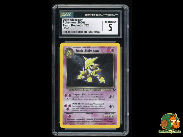 Graded Dark Alakazam (1/82) - Team Rocket - CGC 5