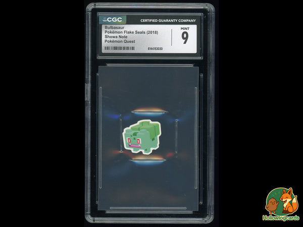 Graded Bulbasaur - Pokemon Flake Seals - CGC 9