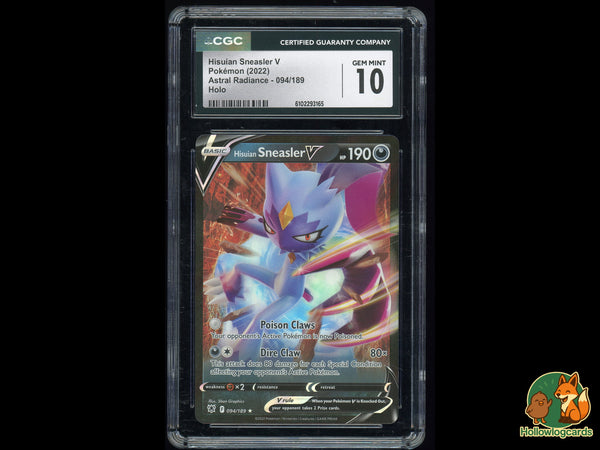 Graded Hisuian Sneasler V (094/189) Astral Radiance - CGC 10
