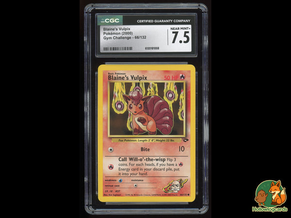 Graded Blaine's Vulpix (66/132) - Gym Challenge - CGC 7.5