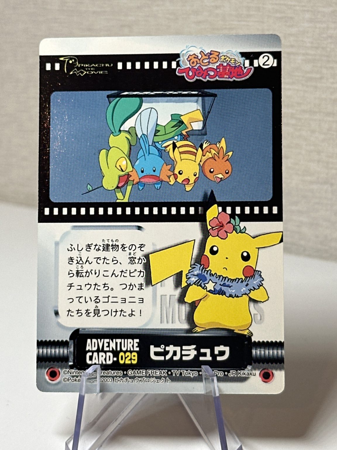 Pikachu Adventure Card No.029 2003 Carddass - Mudkip Torchic treeko - Bandai - Japanese
