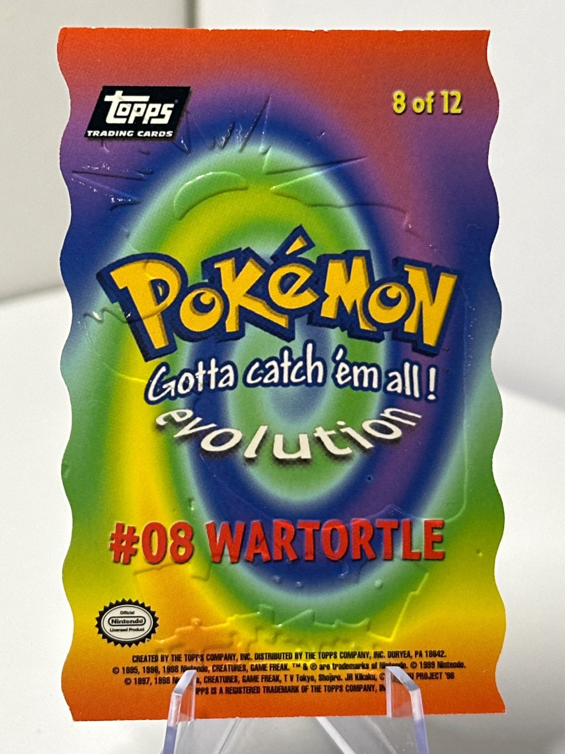 Wartortle - die cut - embossed card TOPPS Vintage