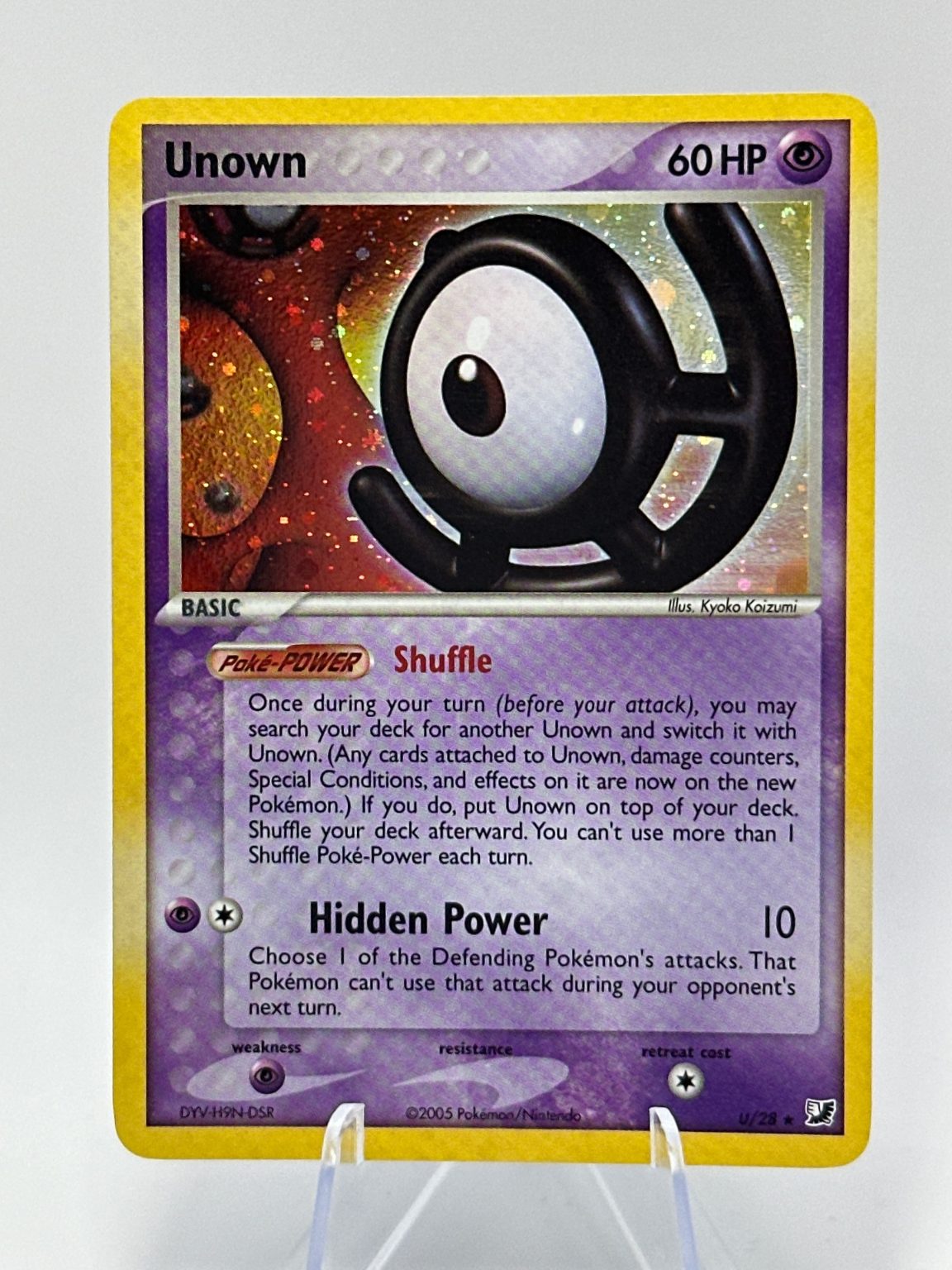 Unown U - HOLO -U/28 UNSEEN FORCES