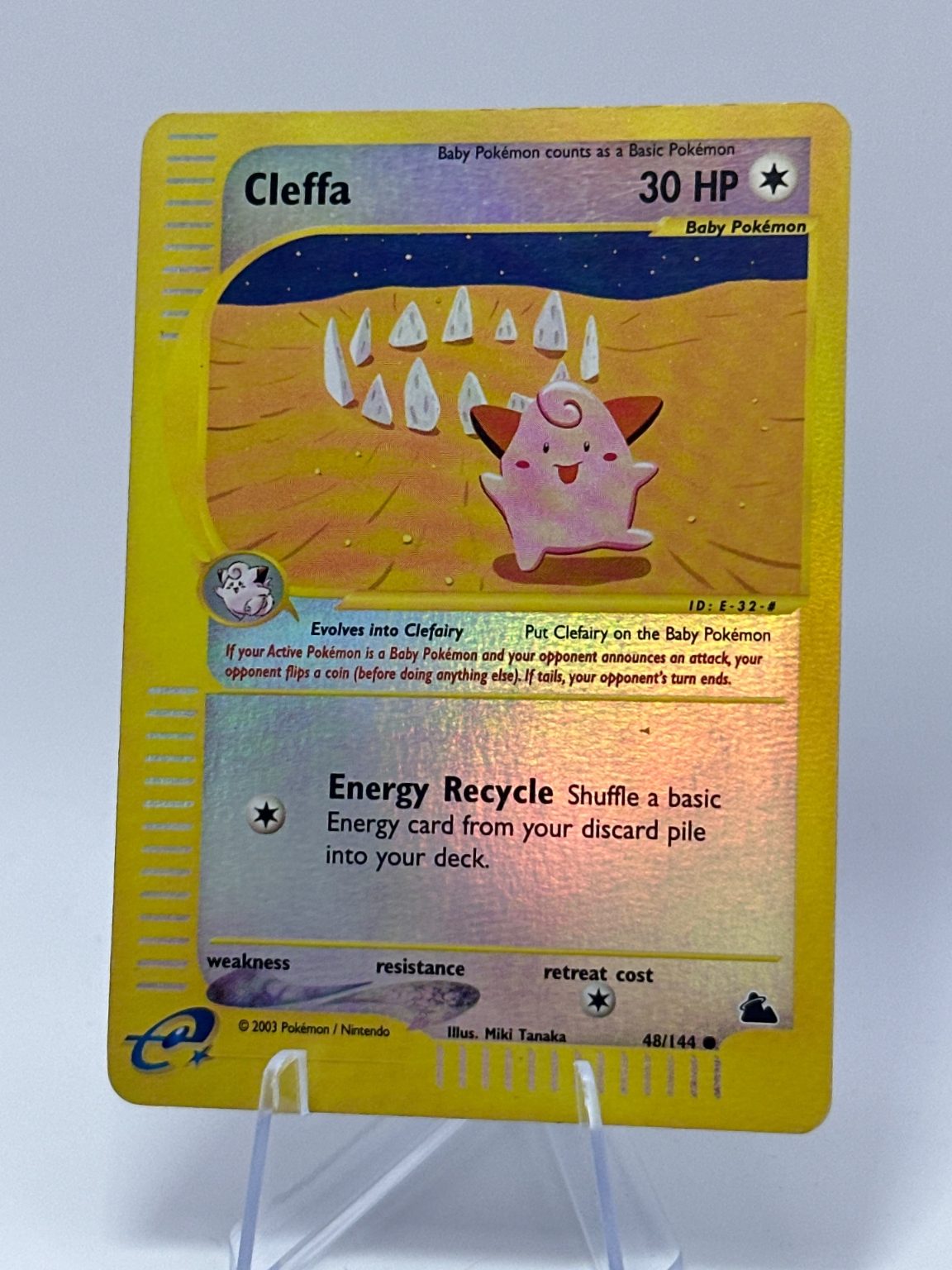 Cleffa - Holo Skyridge 36/144 - WOTC - e-Reader - Fukuda
