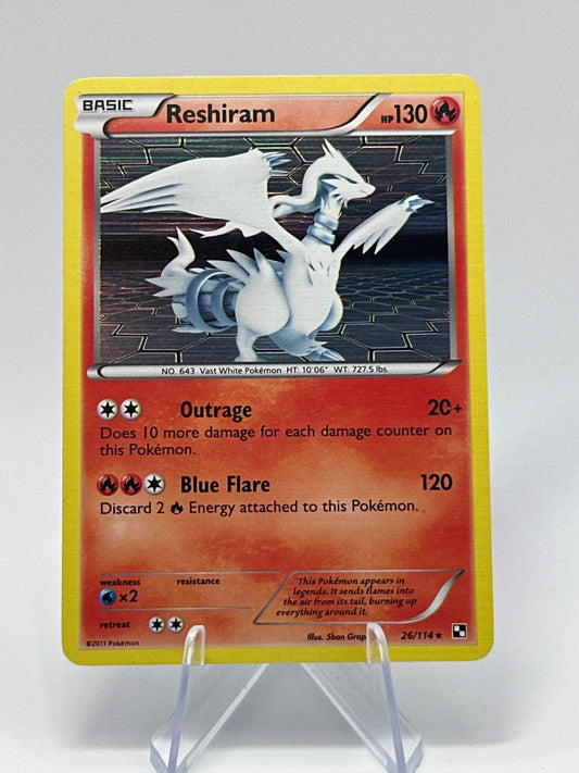 Reshiram - HOLO - Black and white