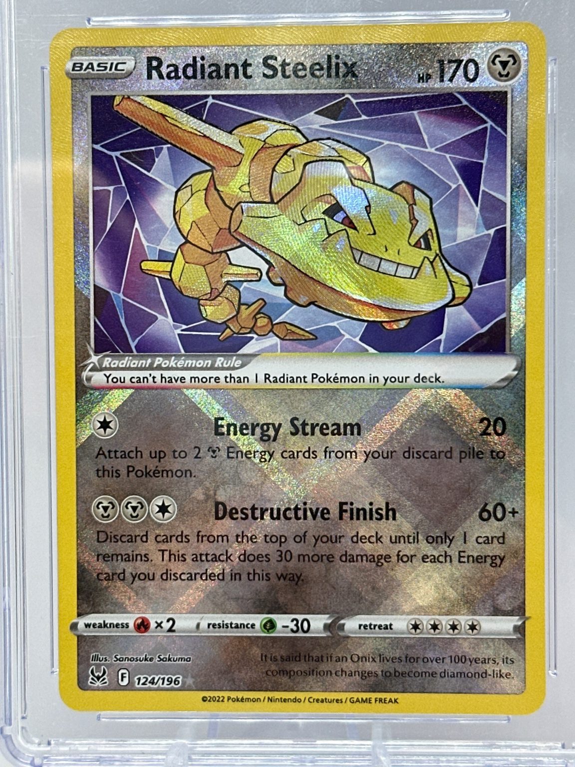 Graded - Radiant Steelix - Lost Origin TG06/TG30 - Modern - Shiny - Hasuno - CGC 9
