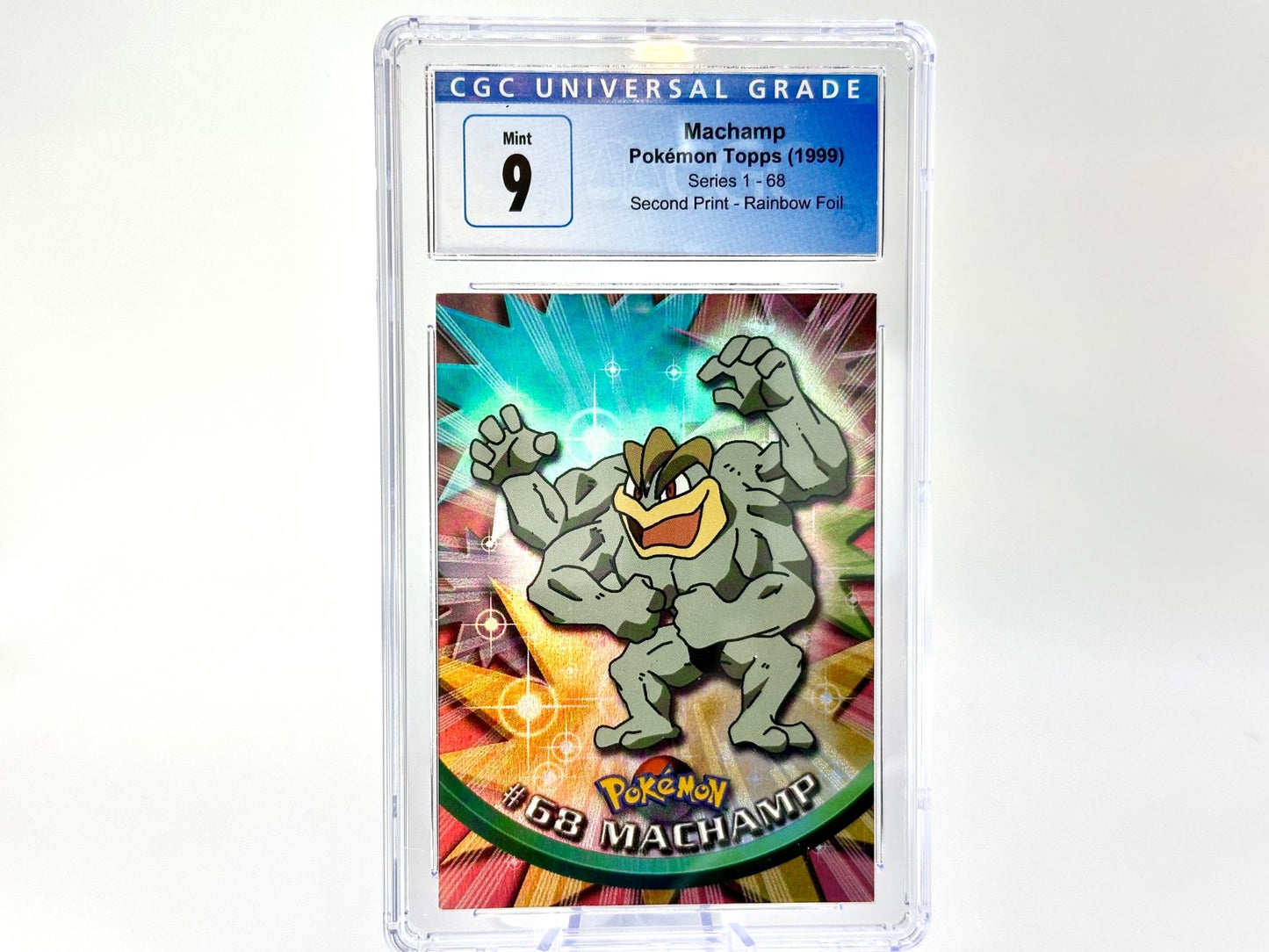 Graded - Machamp - Topps - 1999 Rainbow Foil CGC 9