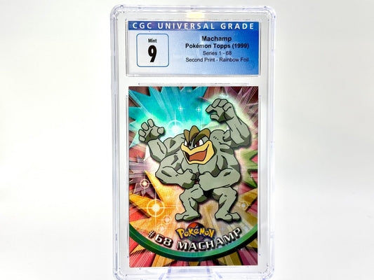 Graded - Machamp - Topps - 1999 Rainbow Foil CGC 9