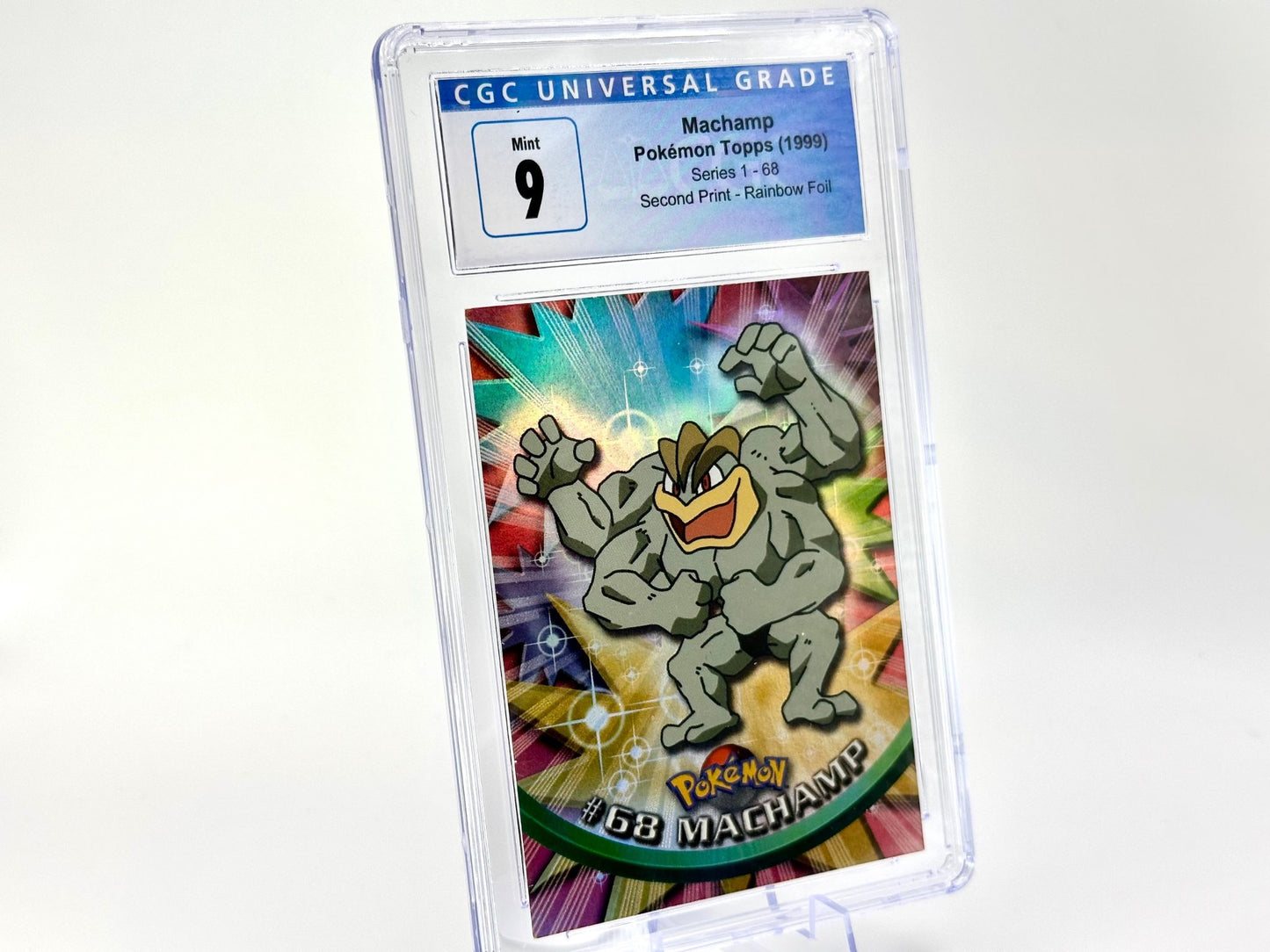 Graded - Machamp - Topps - 1999 Rainbow Foil CGC 9