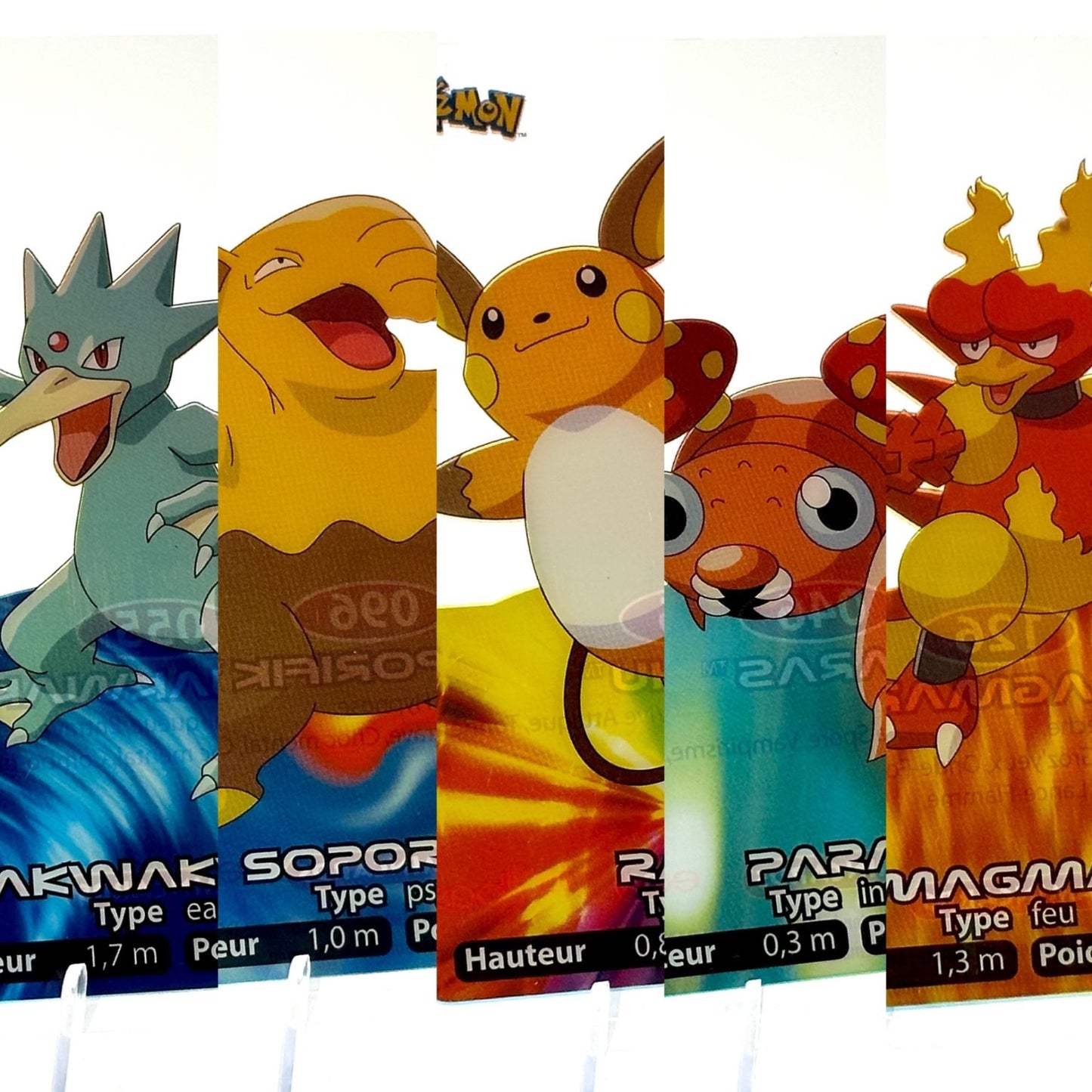 Raichu Golduck Magmar Paris Drowzee - Lamincards French 2005