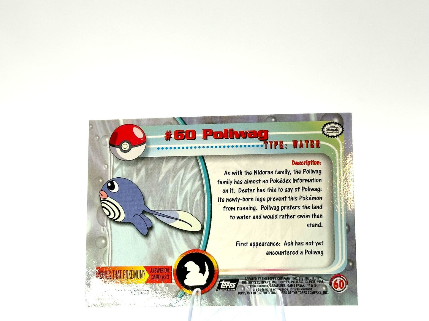 Poliwag (#60) Diamond Chrome Foil - Topps Trading Cards Series 1