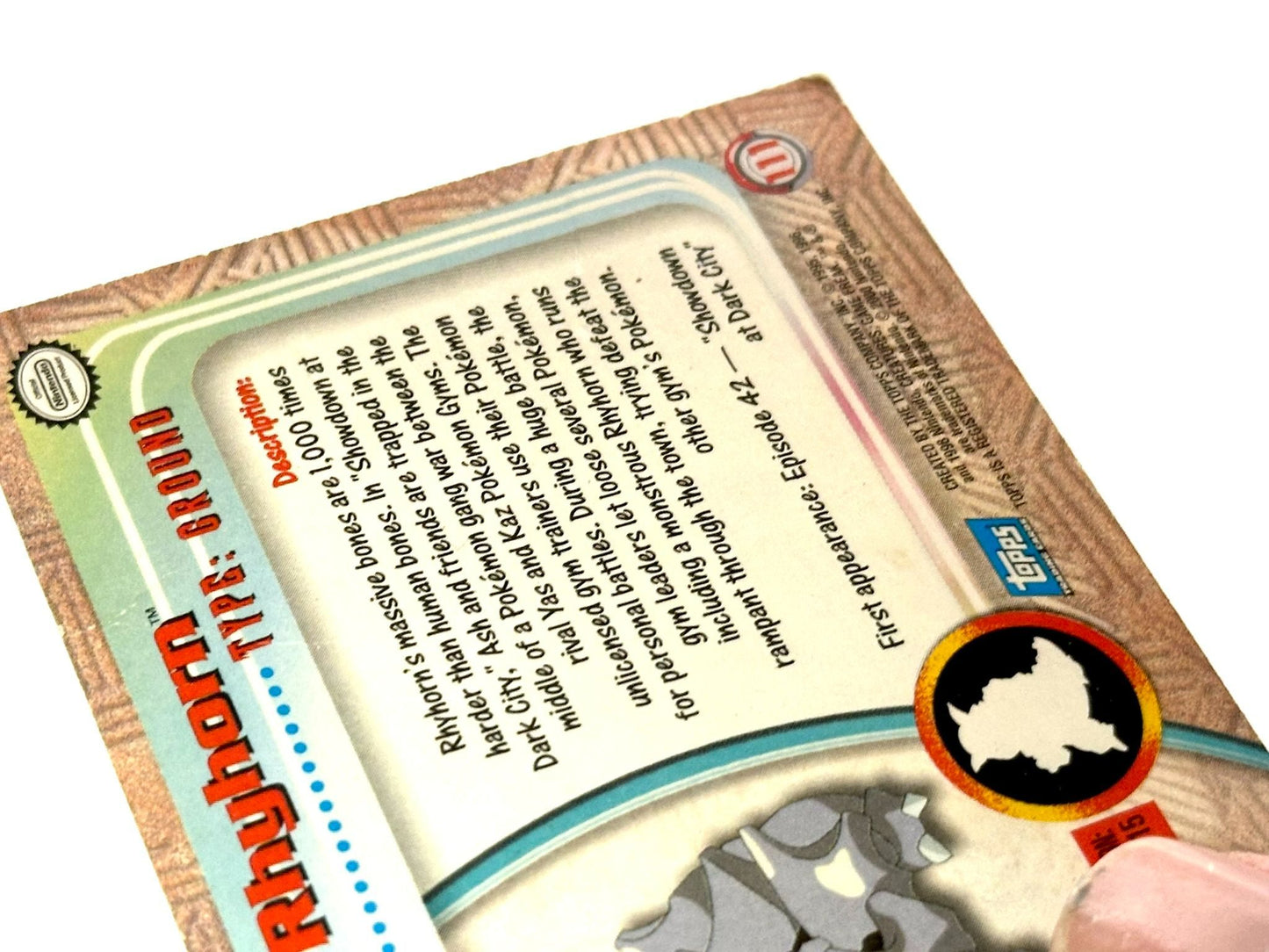 Rhyhorn (#111) - Topps Trading Cards Series 2 - HP