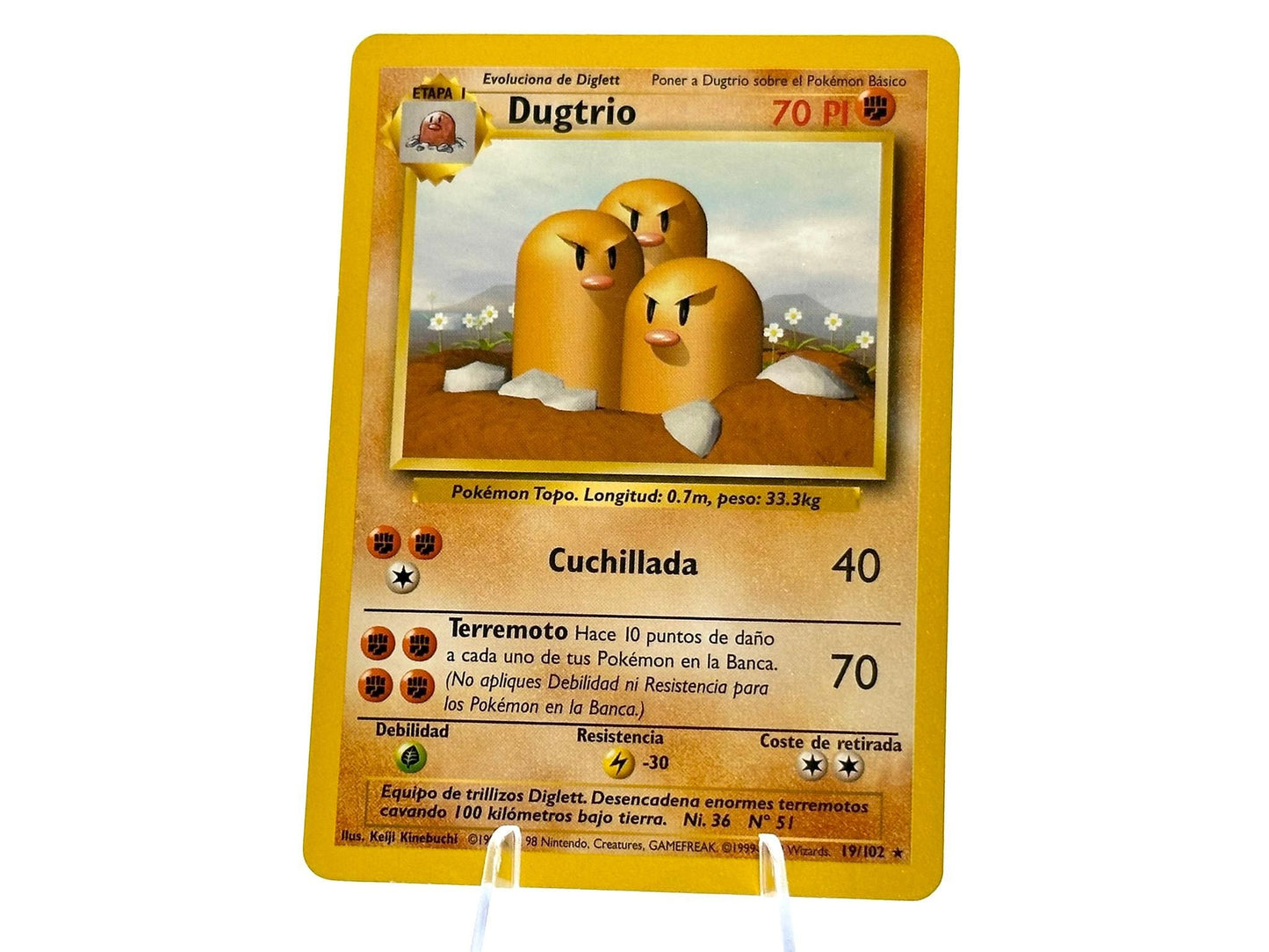 Dugtrio - Base Set 19/102 - WOTC - Kinebuchi (SPANISH)