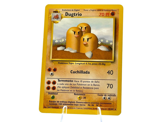 Dugtrio - Base Set 19/102 - WOTC - Kinebuchi (SPANISH)