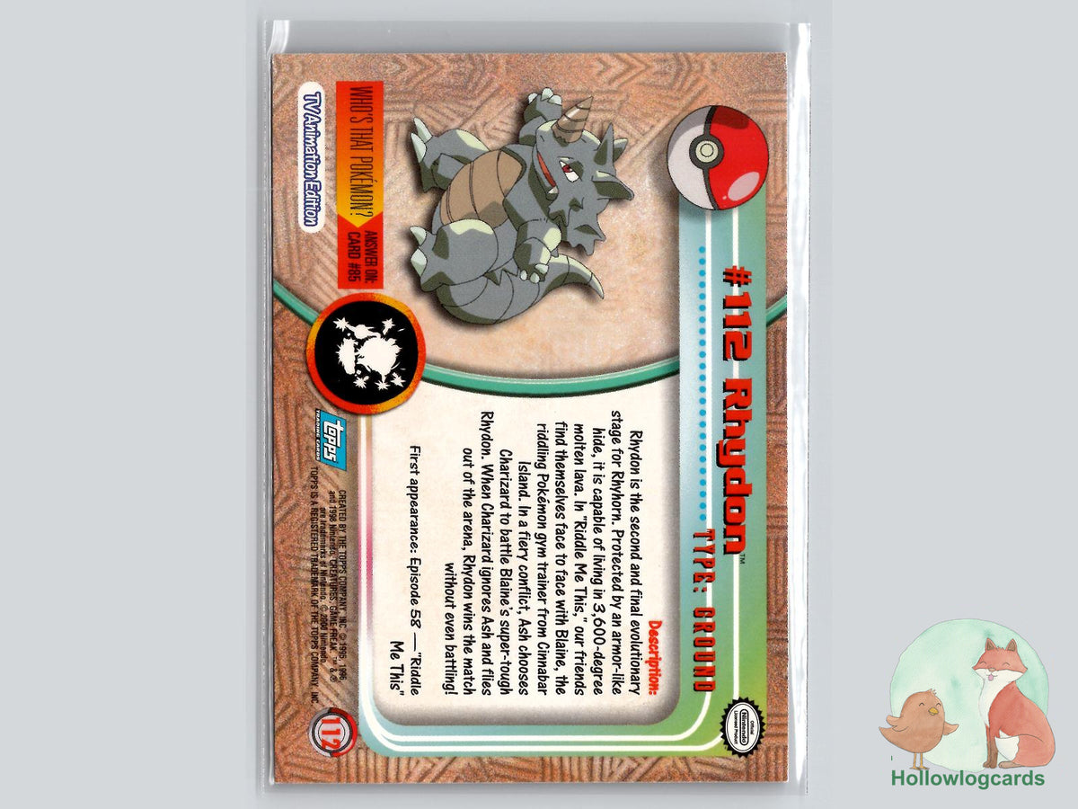 Rhydon (#112) - Topps Trading Cards Series 2