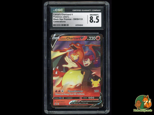 Graded Lance's Charizard V (SWSH133) Celebrations - CGC Nm/Mint+ 8.5
