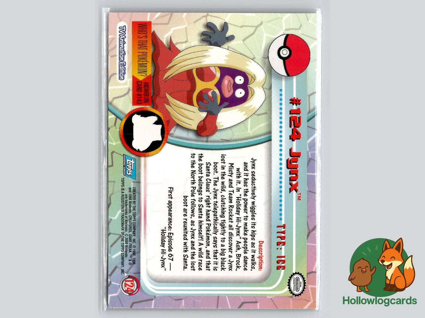 Jynx (#124) - Topps Trading Cards Series 3