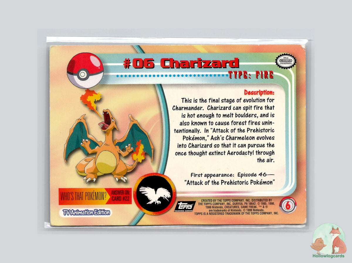 Charizard (#6) Rainbow Chrome - Topps Trading Cards Series 1
