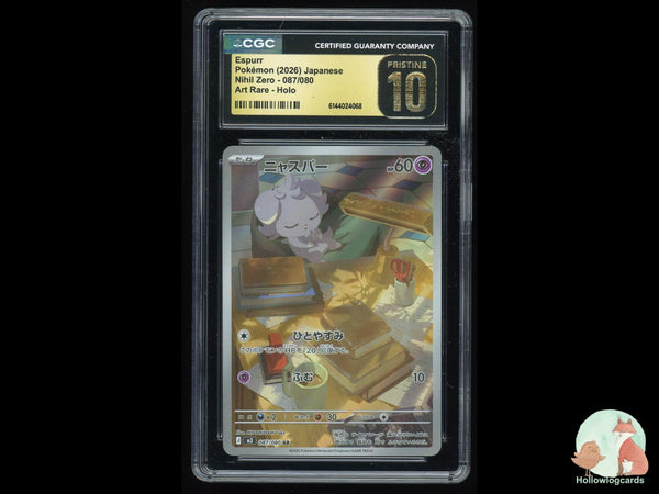 Graded Espurr (087/080) Art Rare Holo Nihil Zero - CGC Pristine 10 - Jap