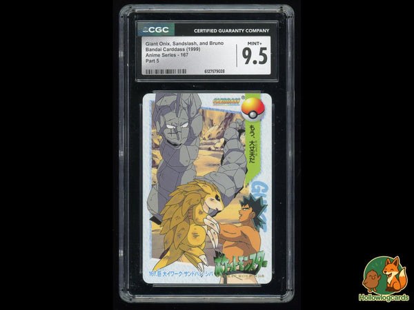Graded Giant Onix, Sandslash, And Bruno (167) Anime Series CGC 9.5