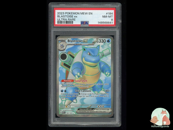 Graded Blastoise EX (184/165) Ultra Rare 151 - PSA Nm-Mt 8