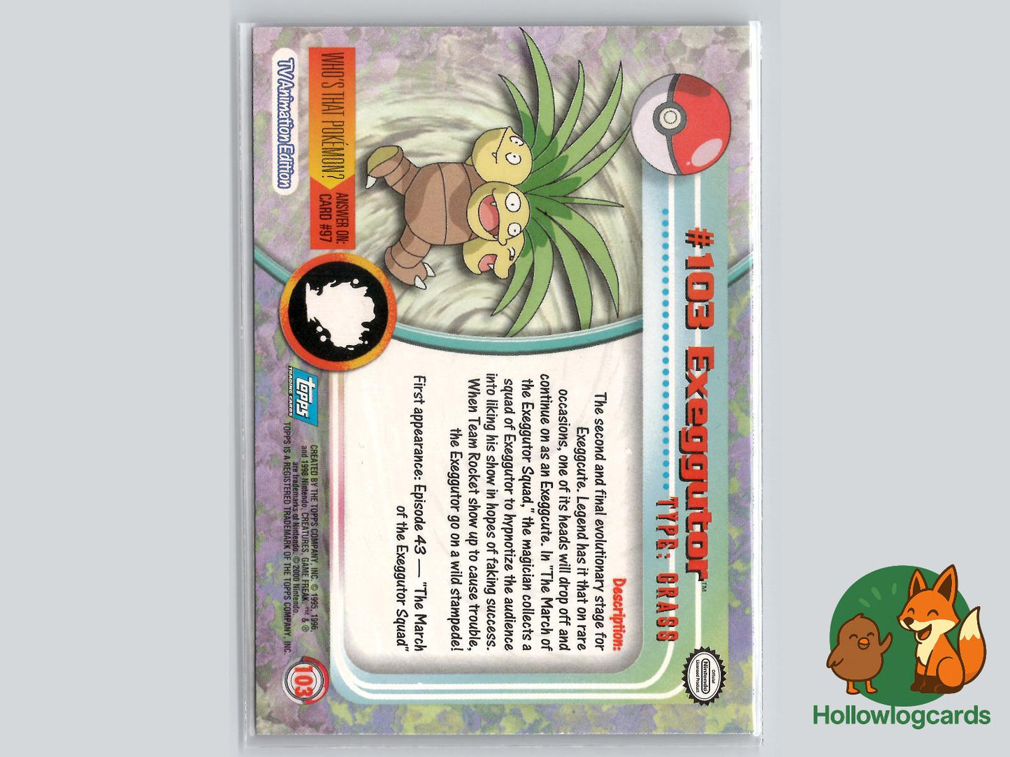 Exeggutor (#103) - Topps Trading Cards Series 2