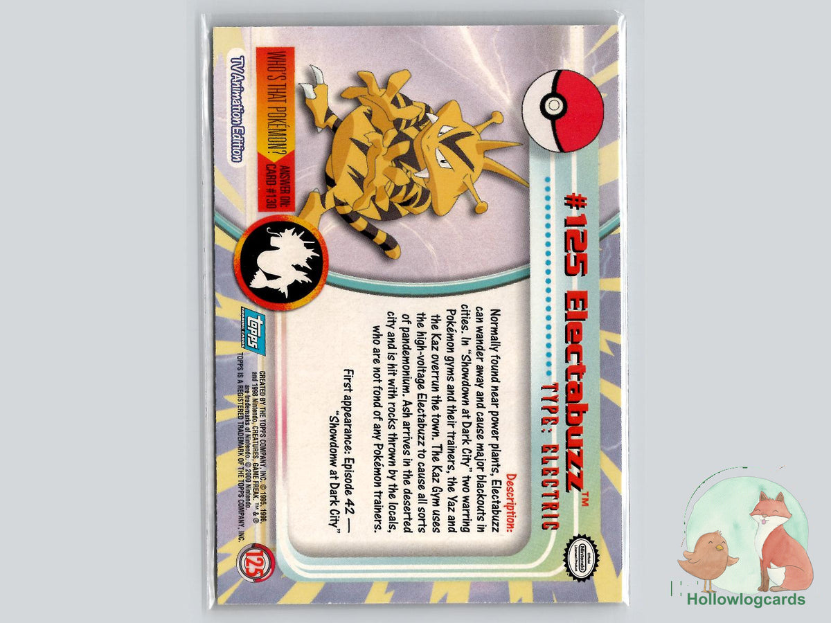 Electabuzz (#125) - Topps Trading Cards Series 3