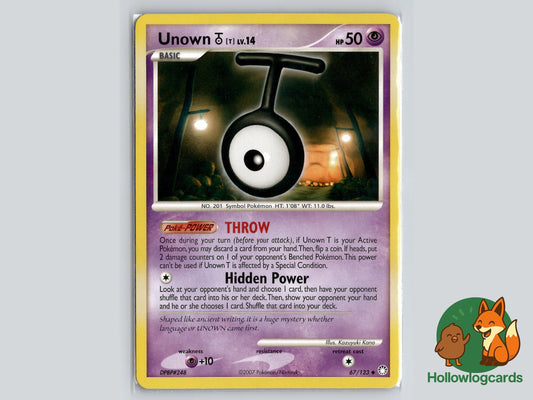 Image of Unown T Mysterious Treasures (MT) #67