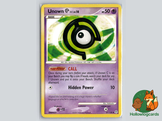 Image of Unown C Diamond and Pearl (DP) #67