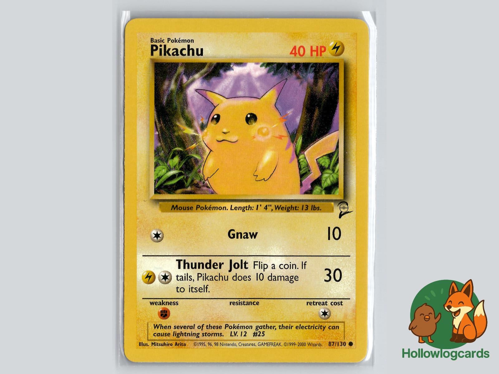 pikachu pokemon card 87/130 (87/130) - Base Set 2 etc.) * Sized to Magic: The Gathering Trading Color:Divine Convocation (WRU) demon