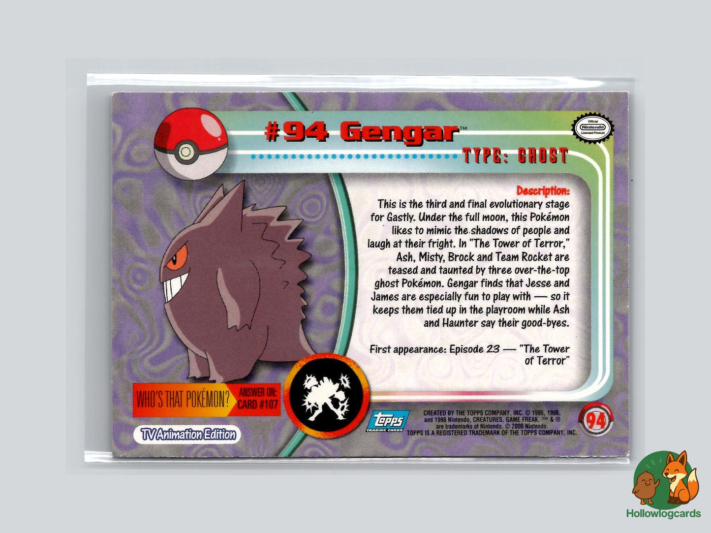 Gengar (#94) - Topps Trading Cards Series 2