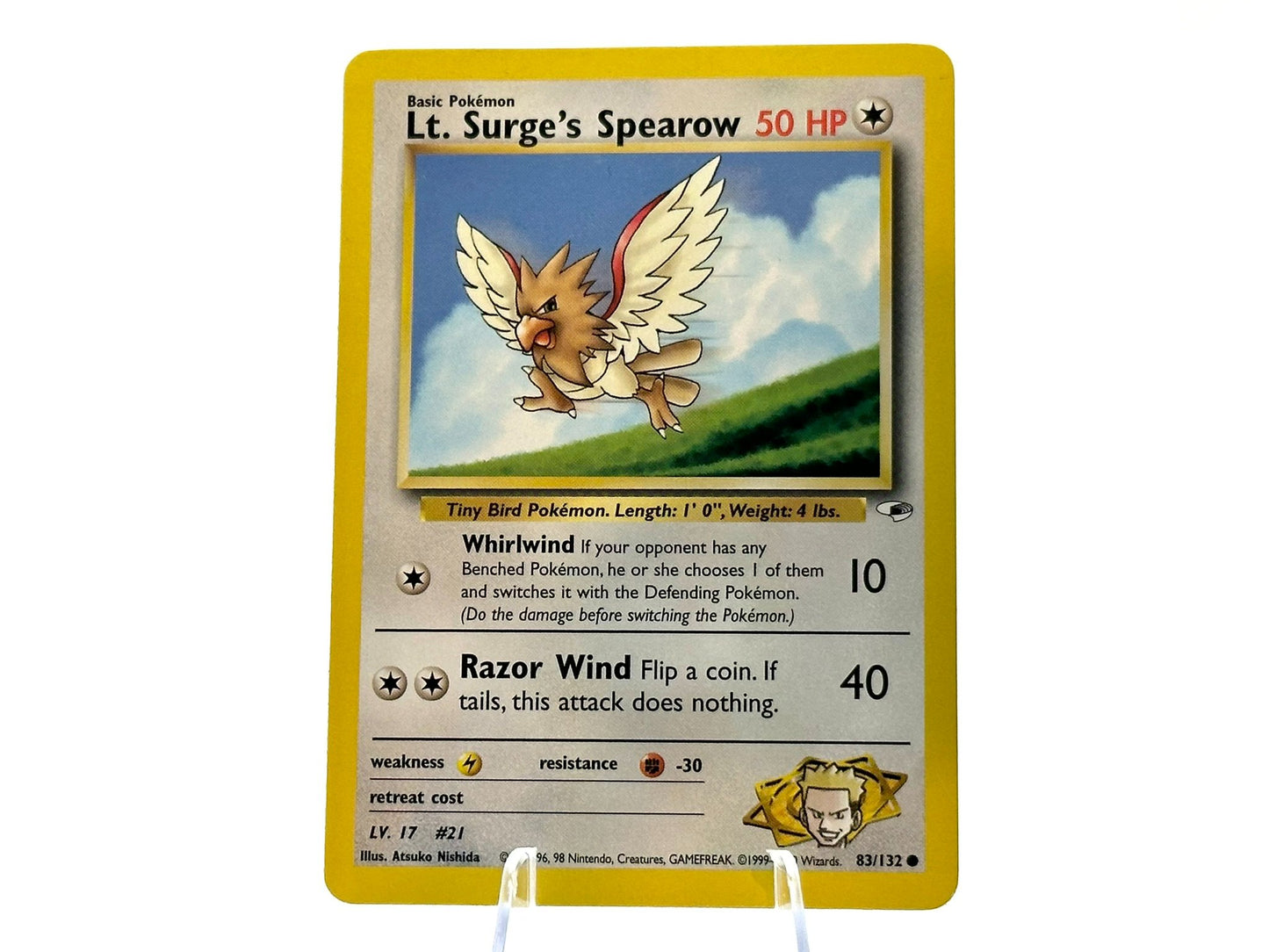 Image of Lt. Surges Spearow Gym Heroes (G1) #83