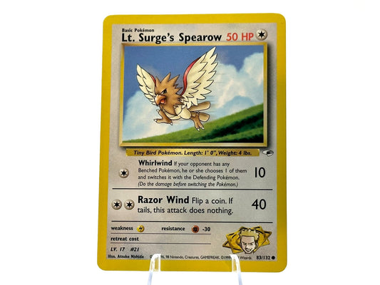 Image of Lt. Surges Spearow Gym Heroes (G1) #83