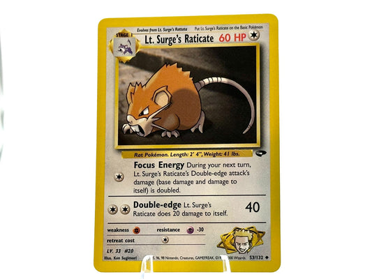 Image of Lt. Surges Raticate Gym Challenge (G2) #53