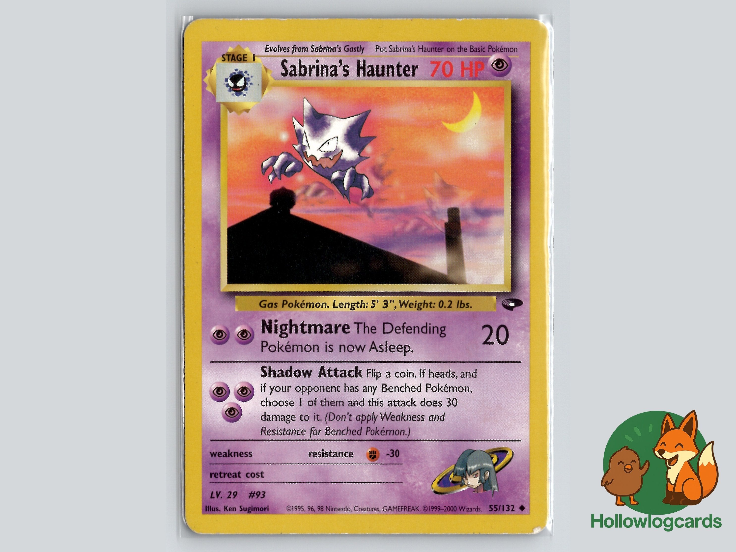 Sabrinas Haunter (55/132) - Gym Challenge - WOTC – Hollowlogcards