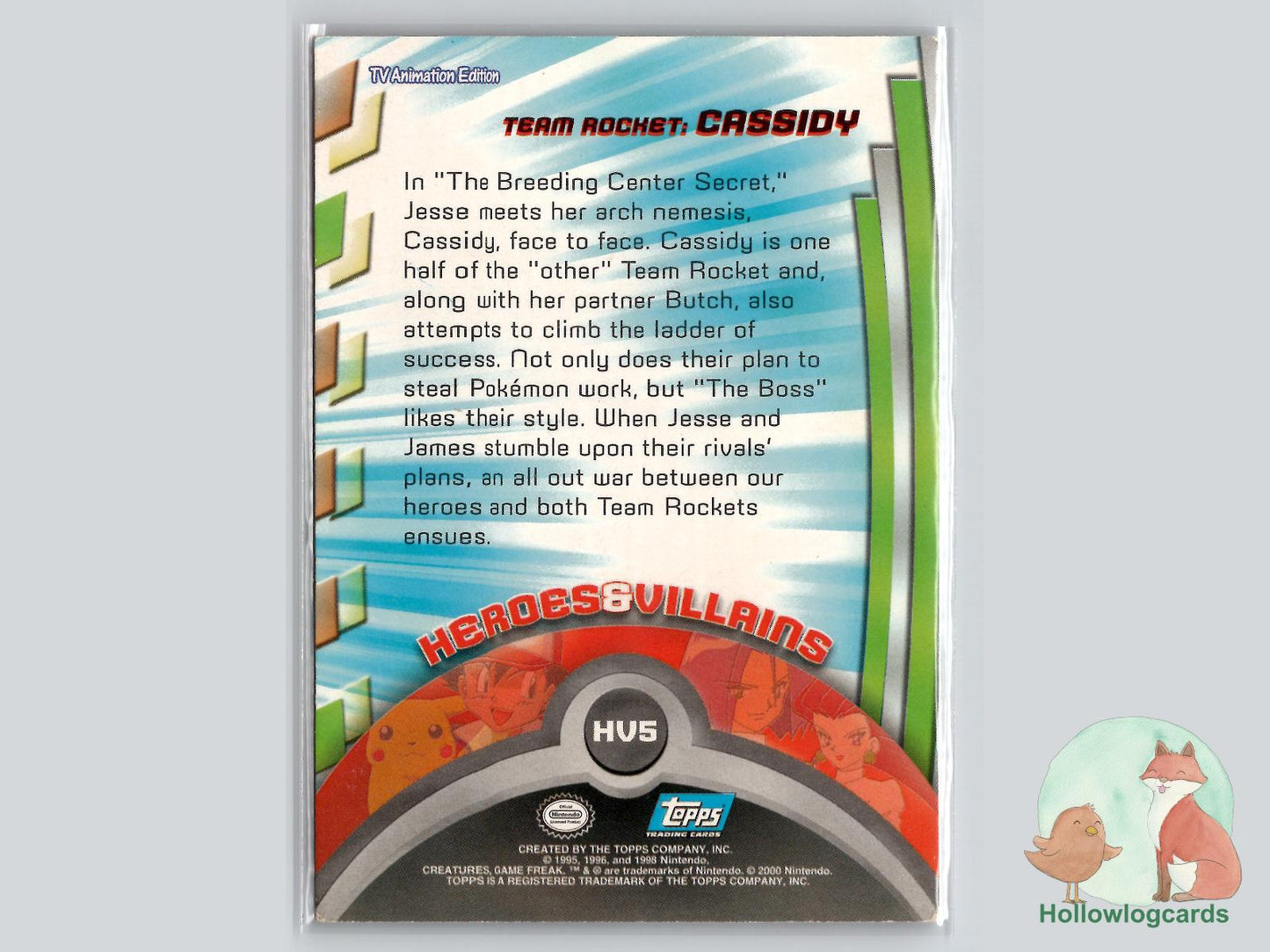 Team Rocket: Cassidy (#122) - Topps Trading Cards Series 2 - HV5 - WOTC