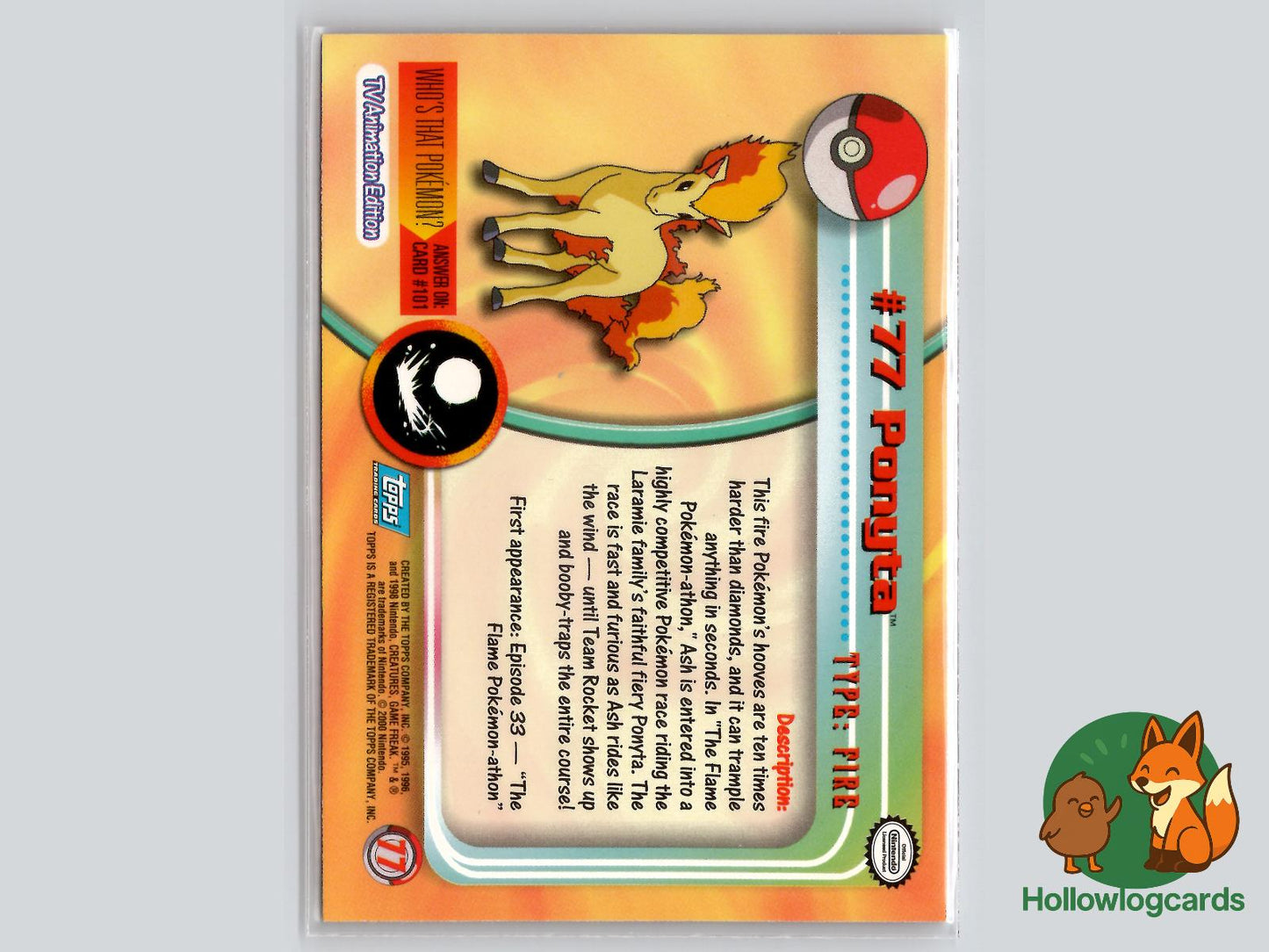 Ponyta (#77) - Topps Trading Cards Series 2