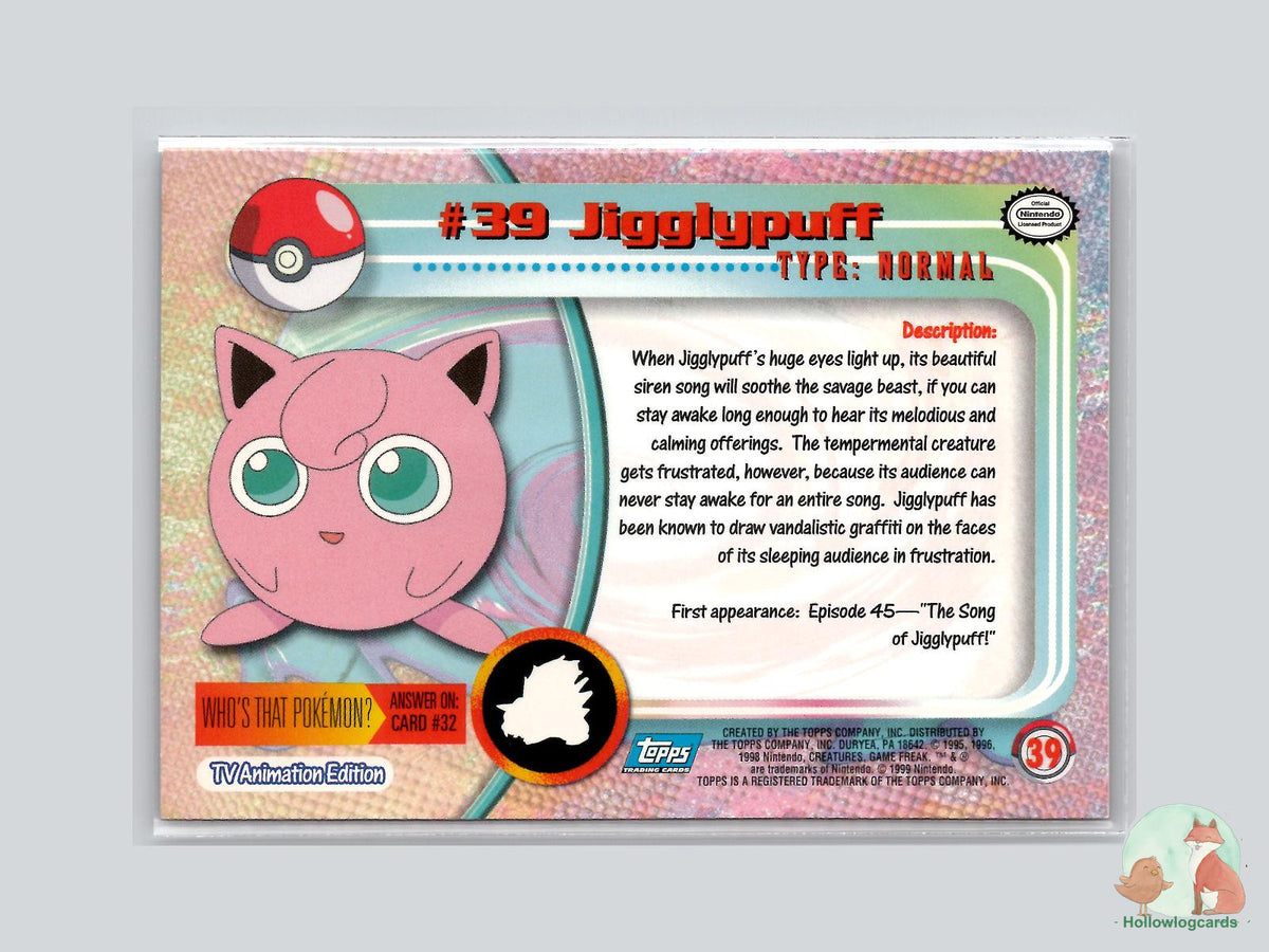 Jigglypuff (#39) - Topps Trading Cards Series 1