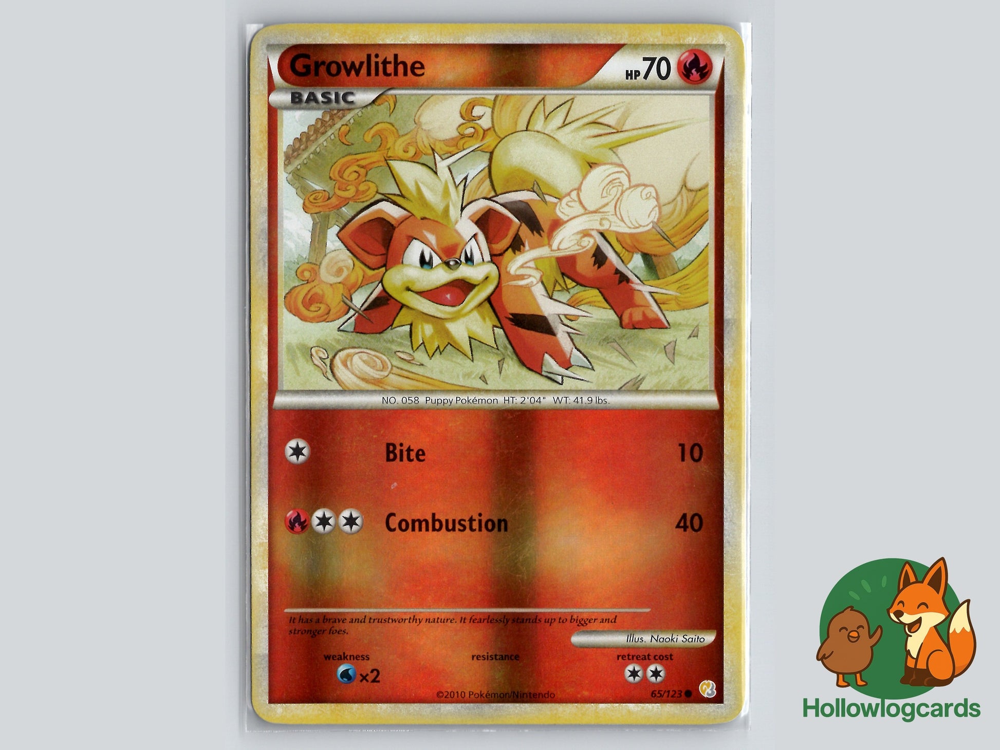 Image of Growlithe HeartGold and SoulSilver (HS) #65