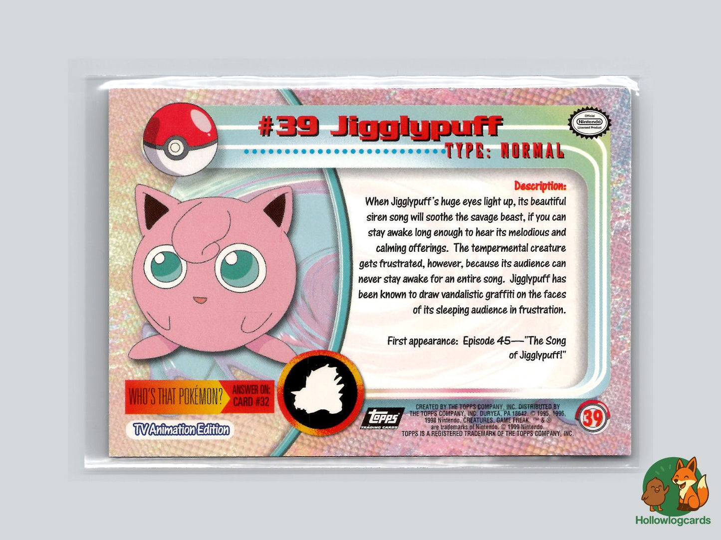 Jigglypuff (#39) Chrome - Topps Trading Cards Series 1
