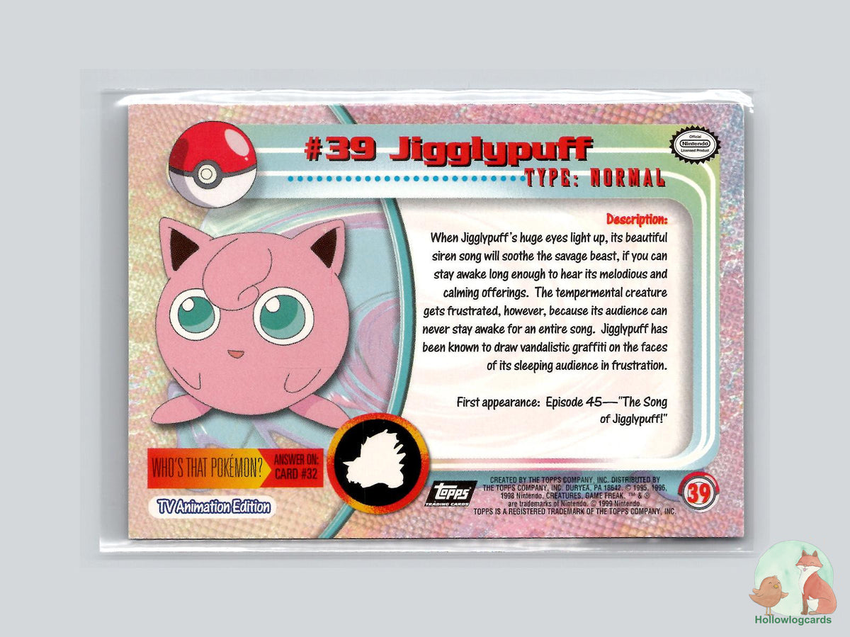 Jigglypuff (#39) Chrome - Topps Trading Cards Series 1
