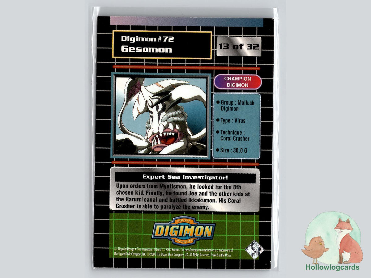 Gesomon #72 (13/32) - 2000 Upper Deck Digimon Series 2