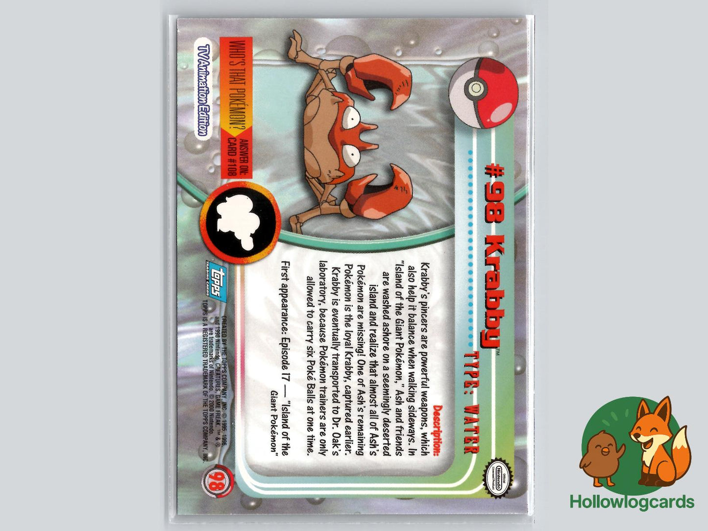 Krabby (#98) - Topps Trading Cards Series 2