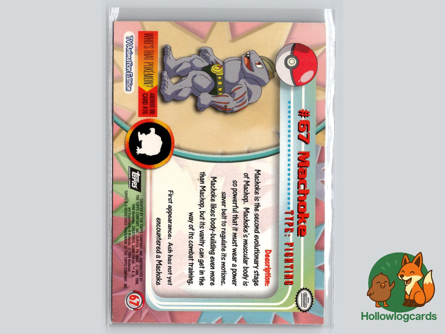 Machoke (#67) Diamond Chrome Foil - Topps Trading Cards Series 1