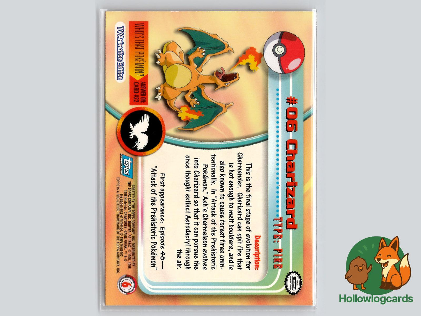 Charizard (#6) - Topps Trading Cards Series 1