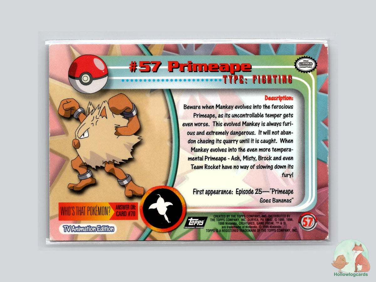 Primeape (#57) - Topps Trading Cards Series 1