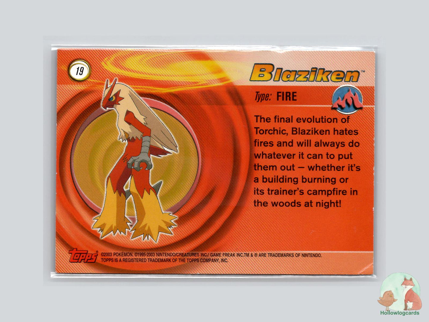Blaziken (#19) - Topps Advanced Trading Cards